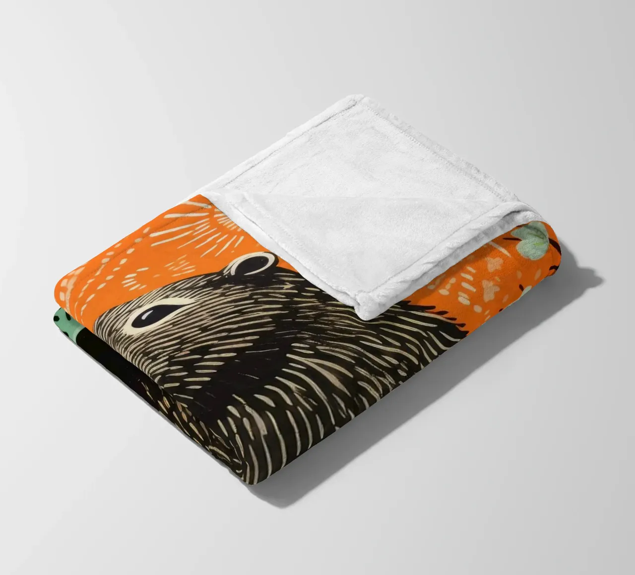 Marmotta verde 4 coperta in pile da Minimal Animal Art