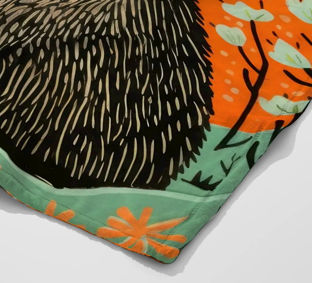 Marmotta verde 4 coperta in pile da Minimal Animal Art