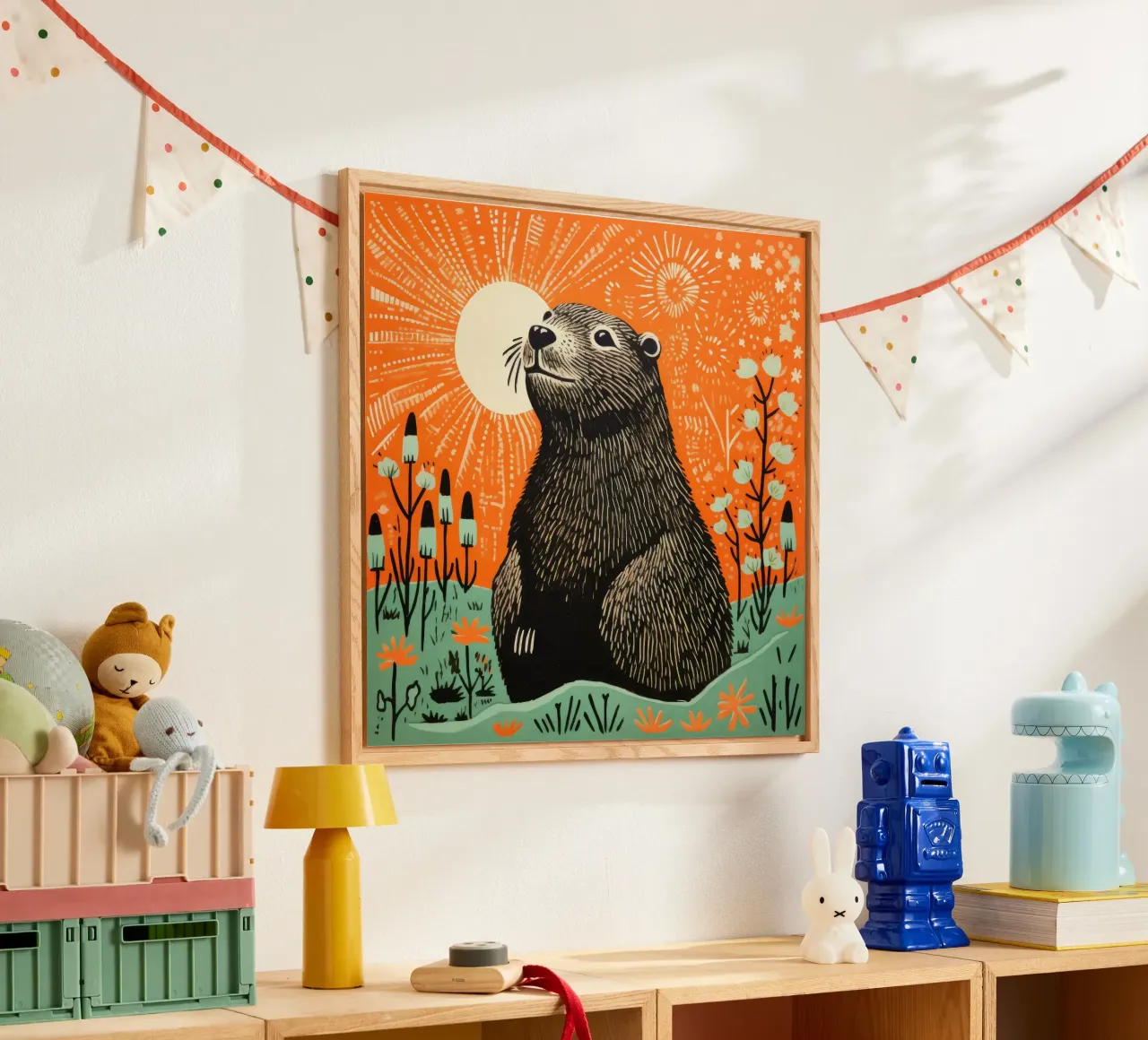 Marmotta verde plexiglass da Minimal Animal Art