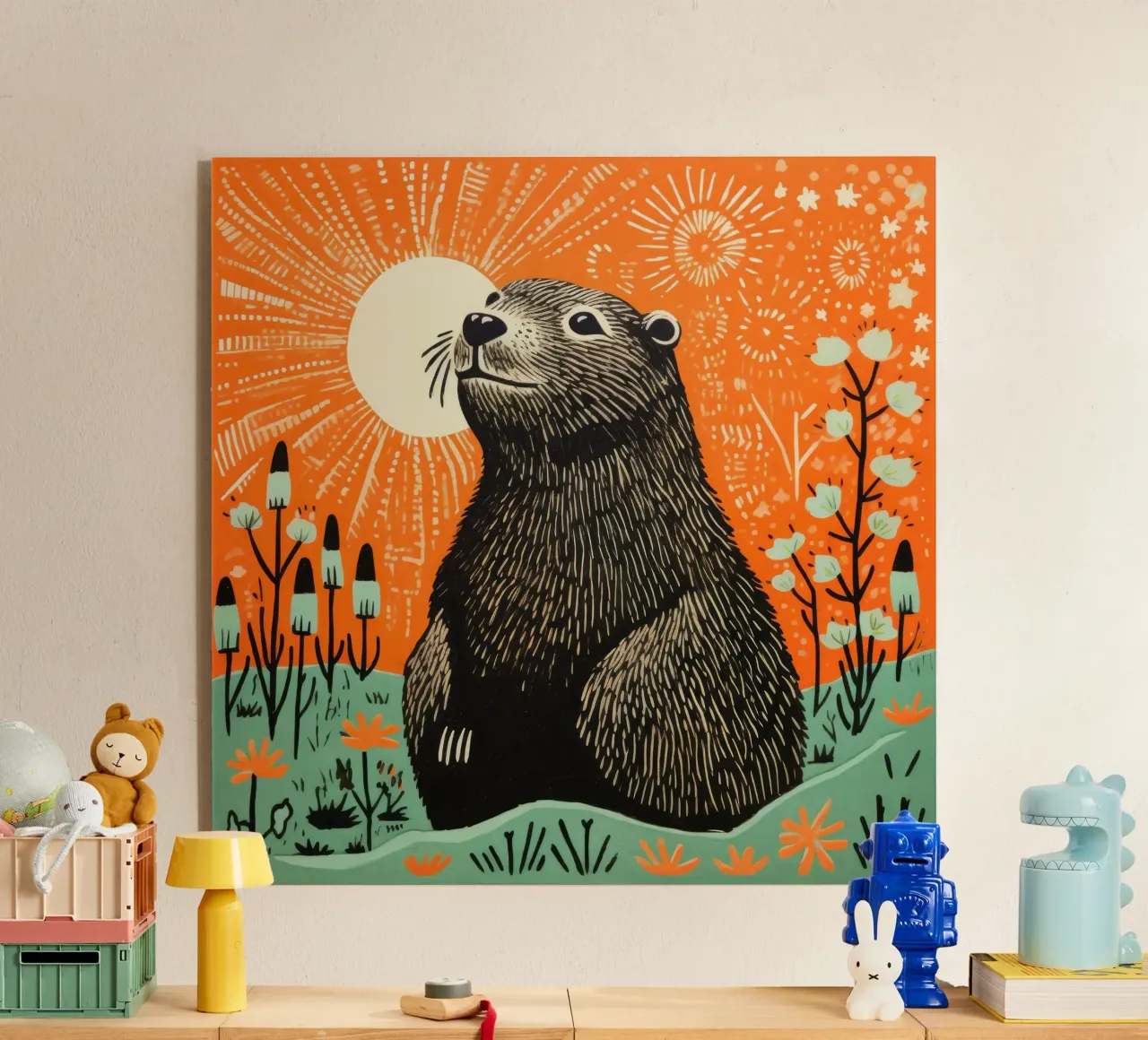 Marmotta verde plexiglass da Minimal Animal Art