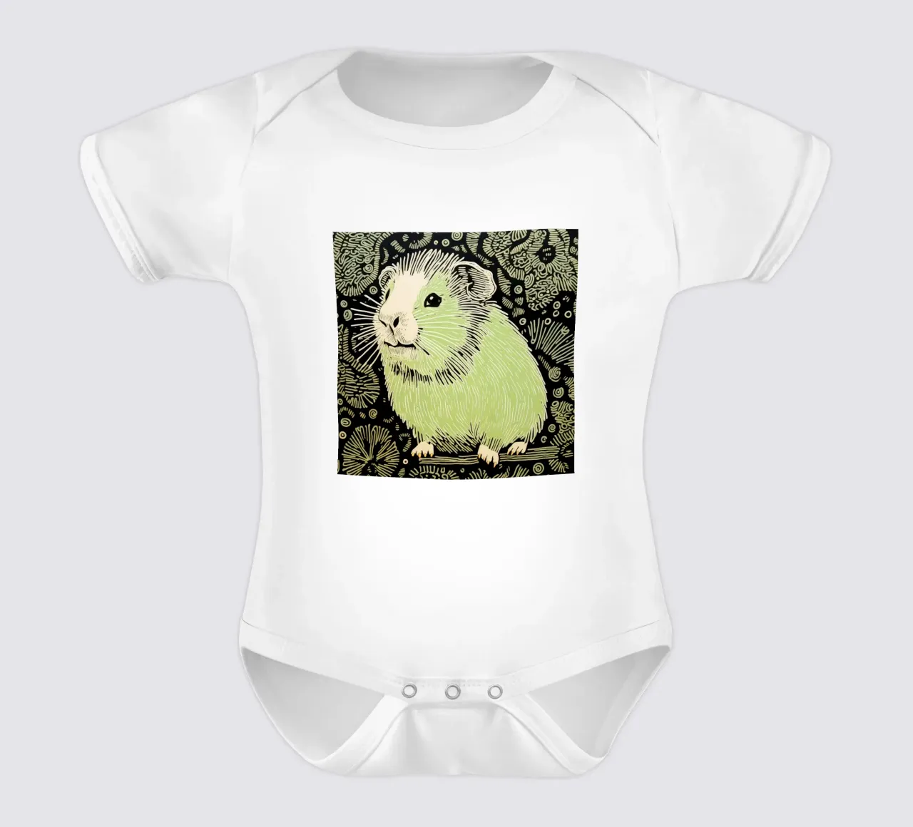 Cochon d'Inde vert 2 body bébé de Minimal Animal Art
