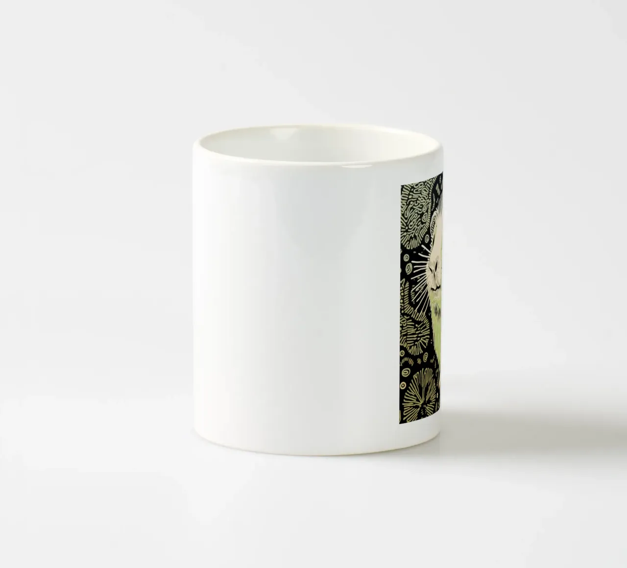 Cavia verde 2 tazza in ceramica da Minimal Animal Art