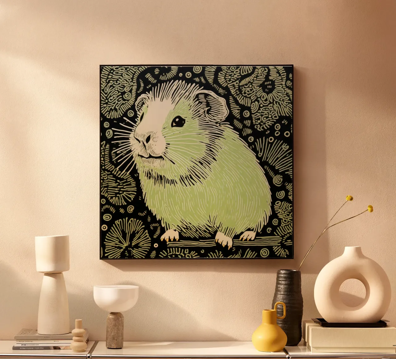 Cavia verde plexiglass da Minimal Animal Art