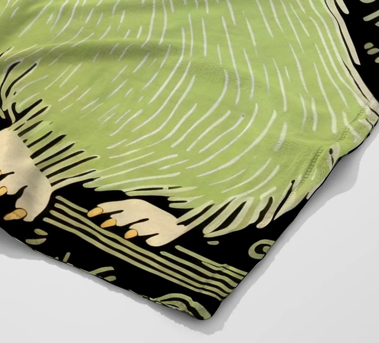 Cochon d'Inde vert 2 plaid polaire de Minimal Animal Art