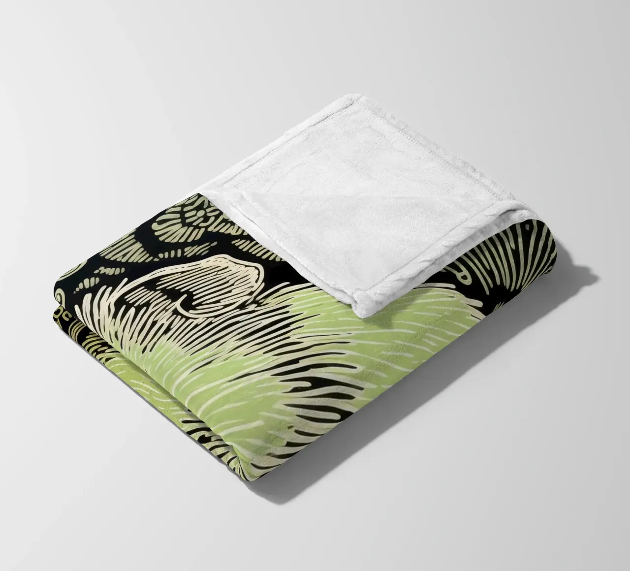 Cochon d'Inde vert 2 plaid polaire de Minimal Animal Art