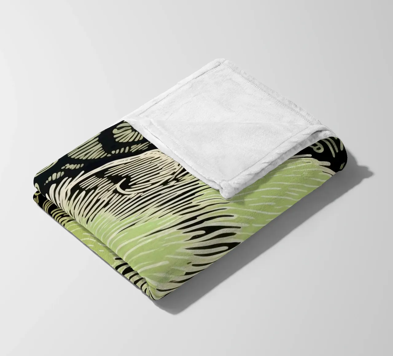 Cochon d'Inde vert 2 plaid polaire de Minimal Animal Art