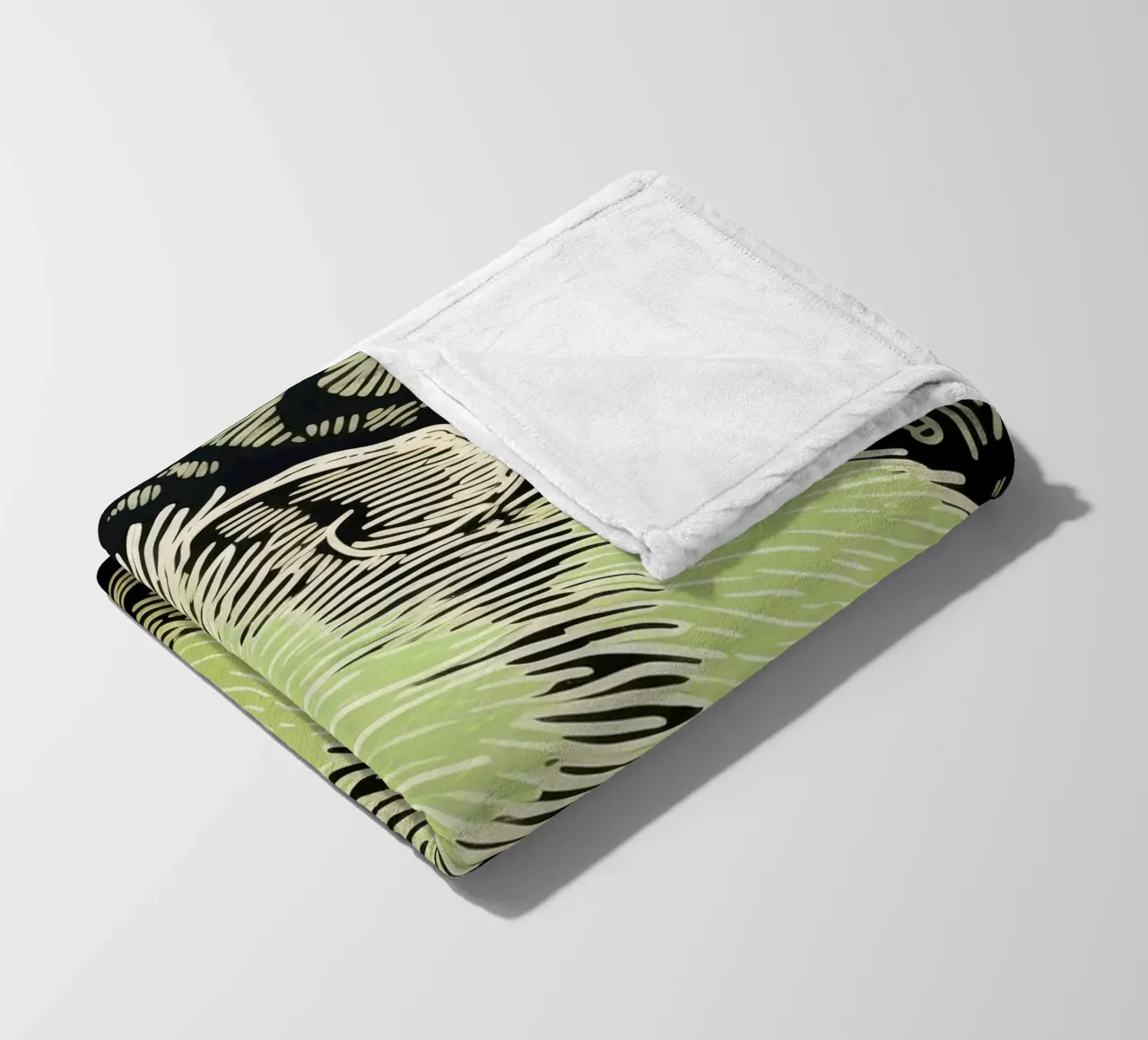 Cochon d'Inde vert 2 plaid polaire de Minimal Animal Art