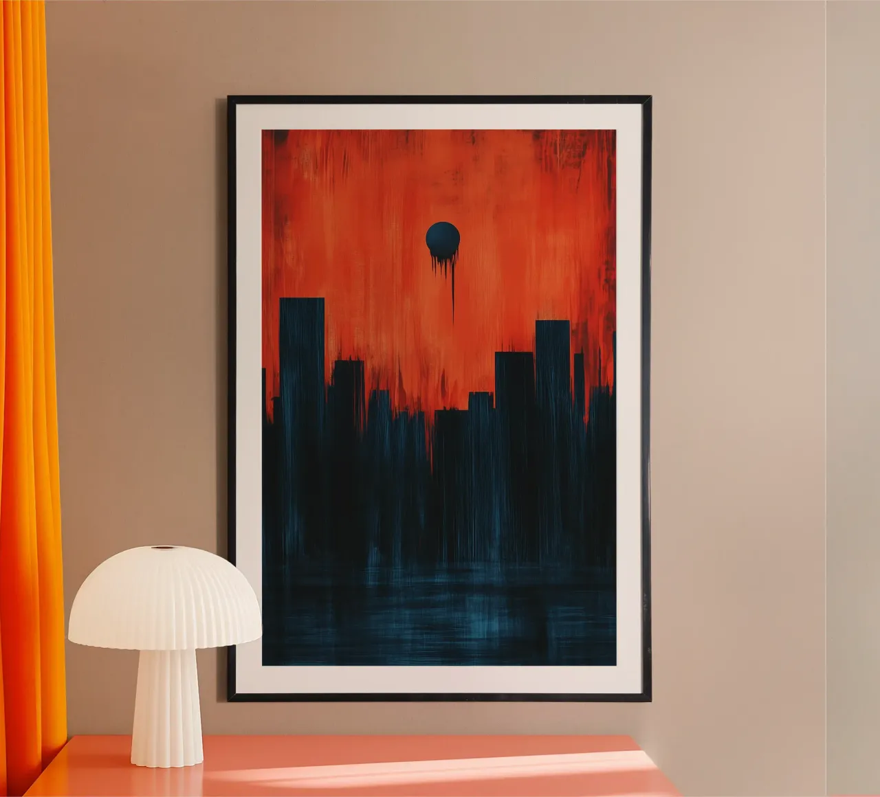Crepuscolo che si scioglie poster con telaio in plastica da melipo-art