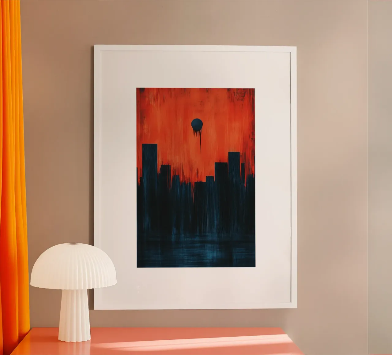 Crepuscolo che si scioglie poster con telaio in plastica da melipo-art