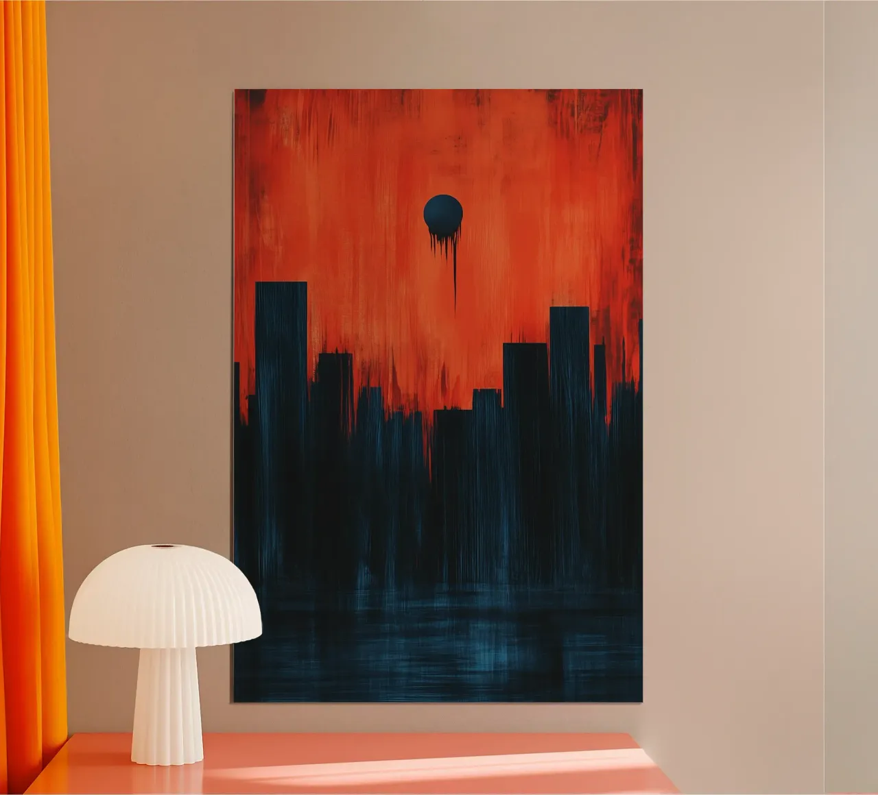 Crepuscolo che si scioglie poster con telaio in plastica da melipo-art
