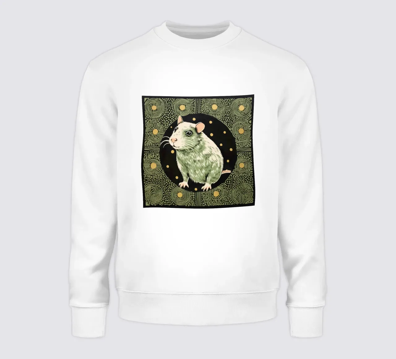 Cavia verde 4 felpa da Minimal Animal Art