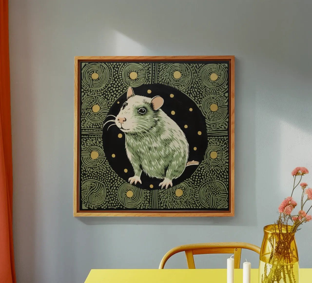 Cavia verde plexiglass da Minimal Animal Art