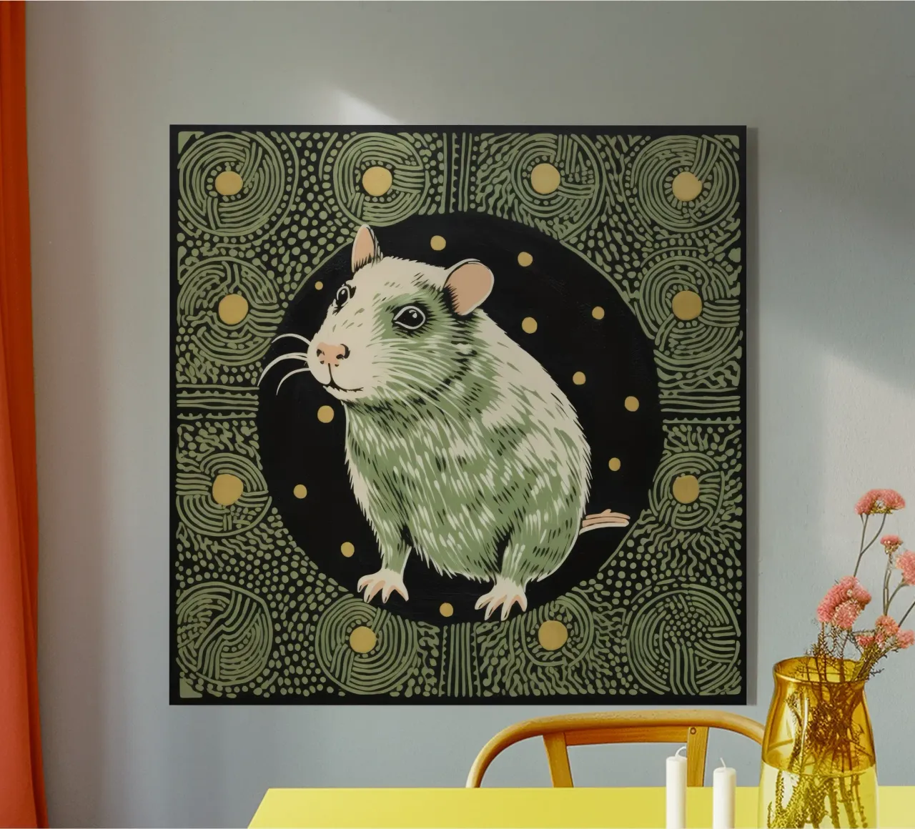 Cavia verde plexiglass da Minimal Animal Art