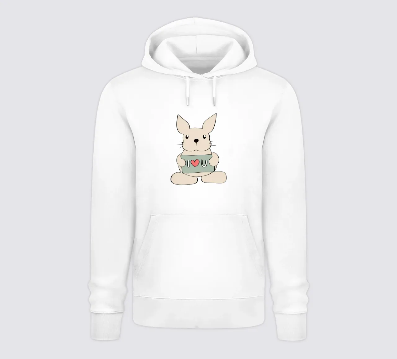 Hase liebt dich felpa con cappuccio da BAINAI