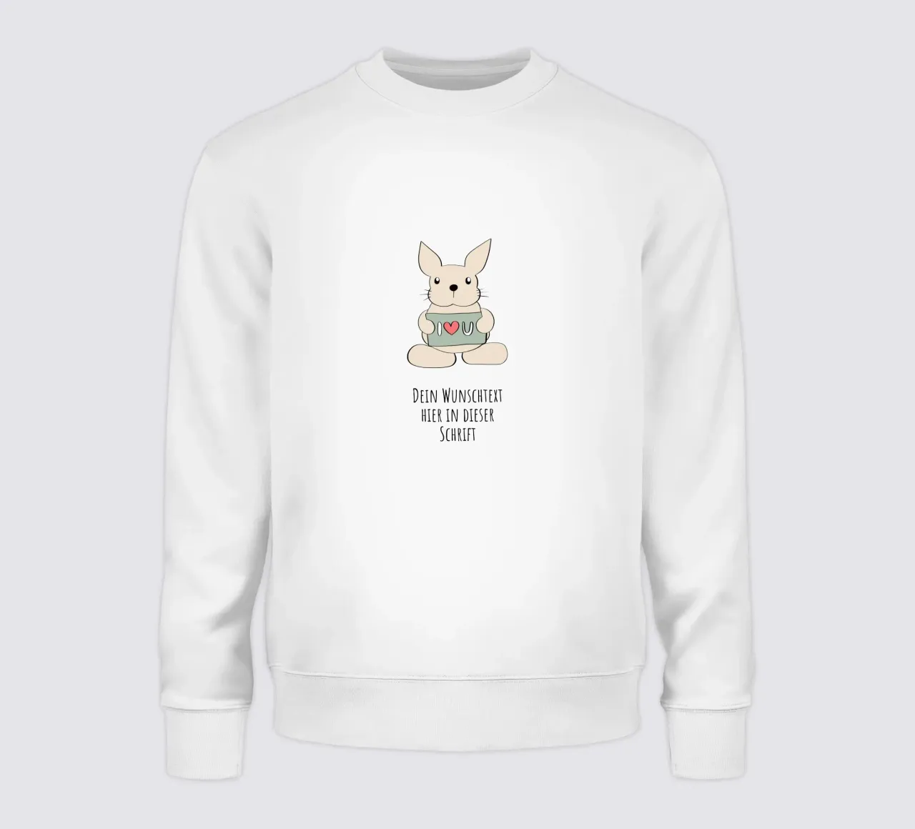 Wunschtext - Hase liebt dich sweatshirt by BAINAI