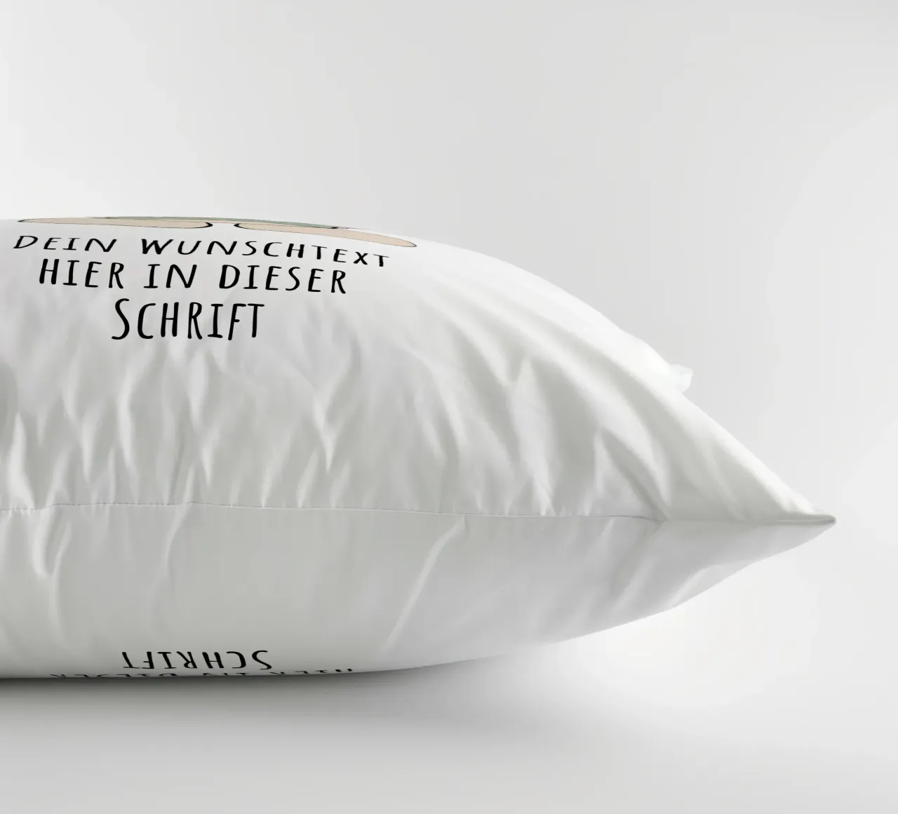 Wunschtext - Hase liebt dich cuscino da BAINAI