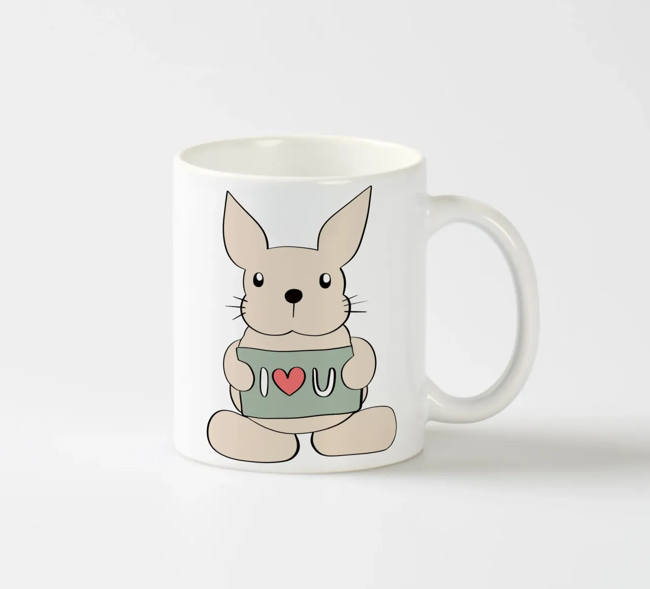 Hase liebt dich tazza in ceramica da BAINAI