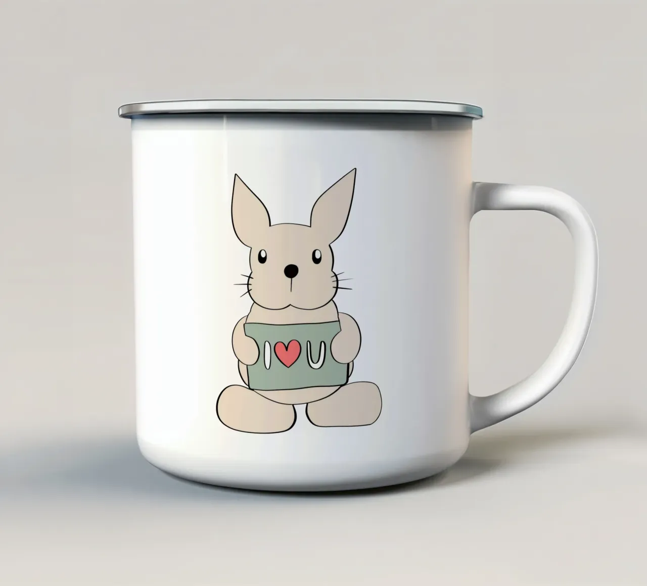 Hase liebt dich tazza in smalto da BAINAI