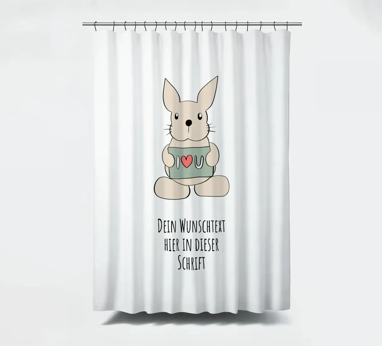 Wunschtext - Hase liebt dich tenda da doccia da BAINAI