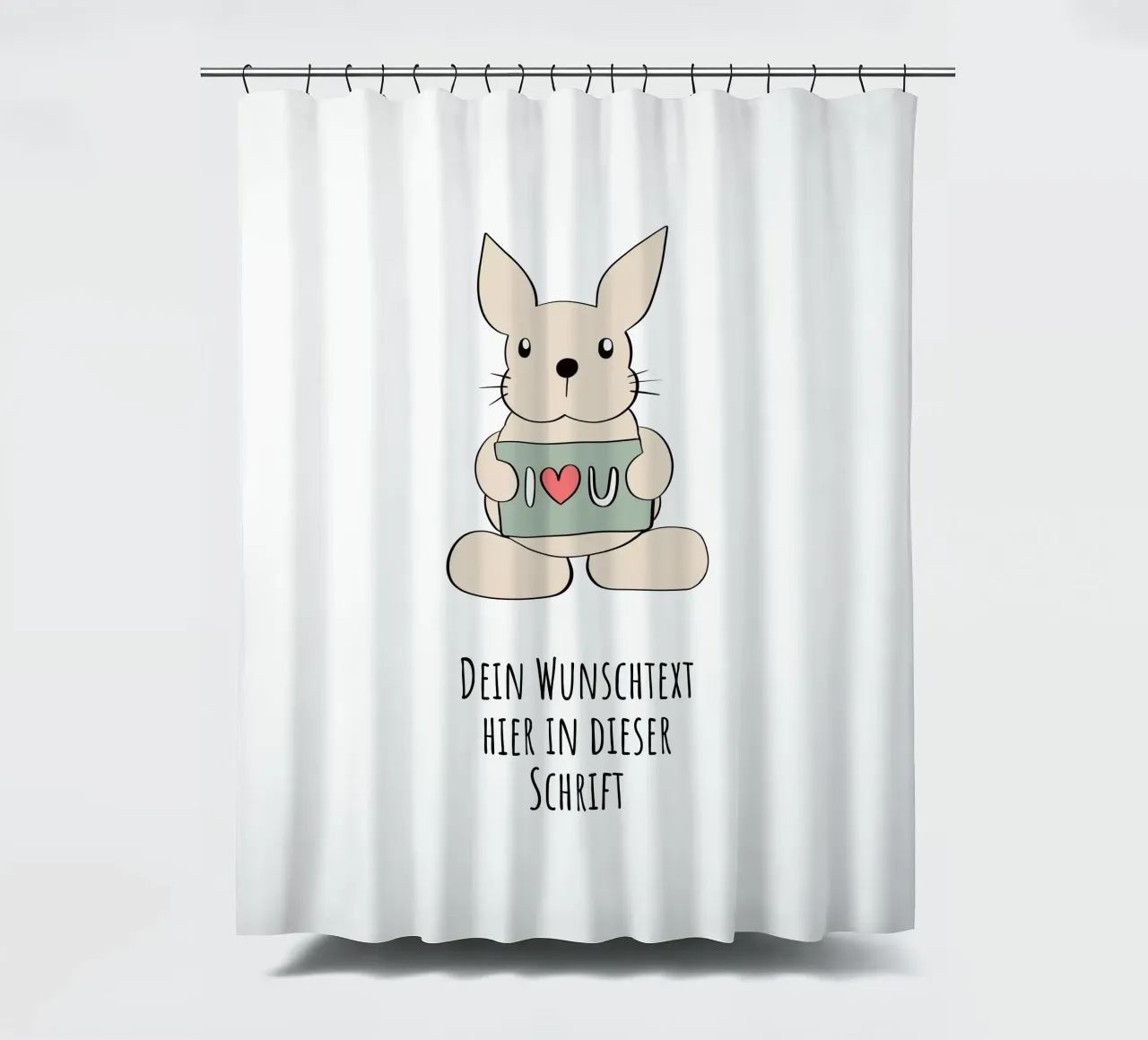 Wunschtext - Hase liebt dich tenda da doccia da BAINAI