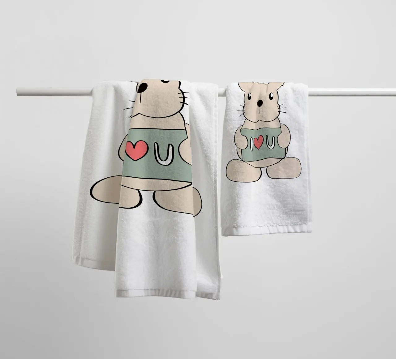 Hase liebt dich asciugamano da bagno da BAINAI