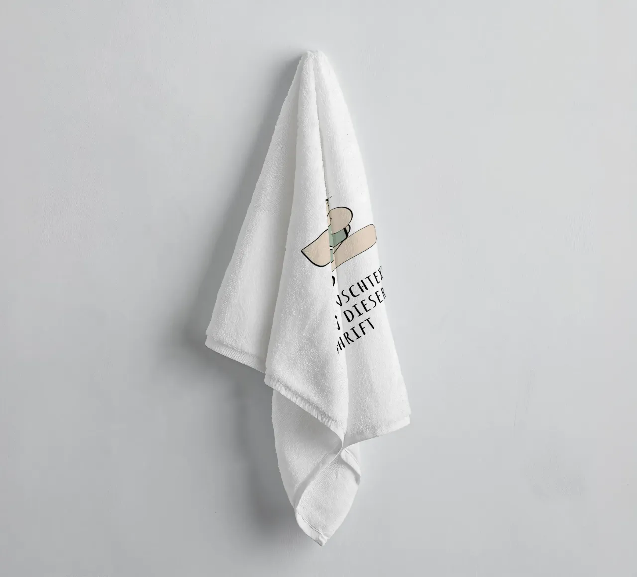 Wunschtext - Hase liebt dich badhanddoek van BAINAI