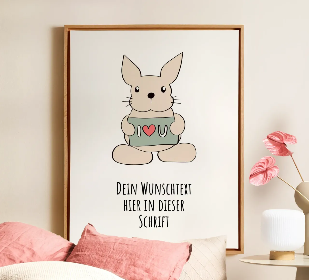 Wunschtext - Hase liebt dich tela da BAINAI