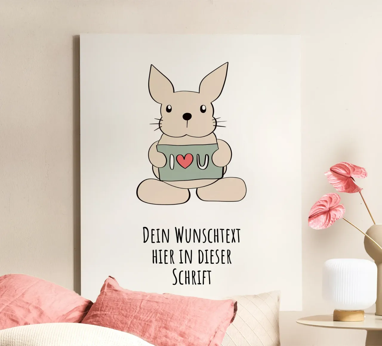 Wunschtext - Hase liebt dich tela da BAINAI