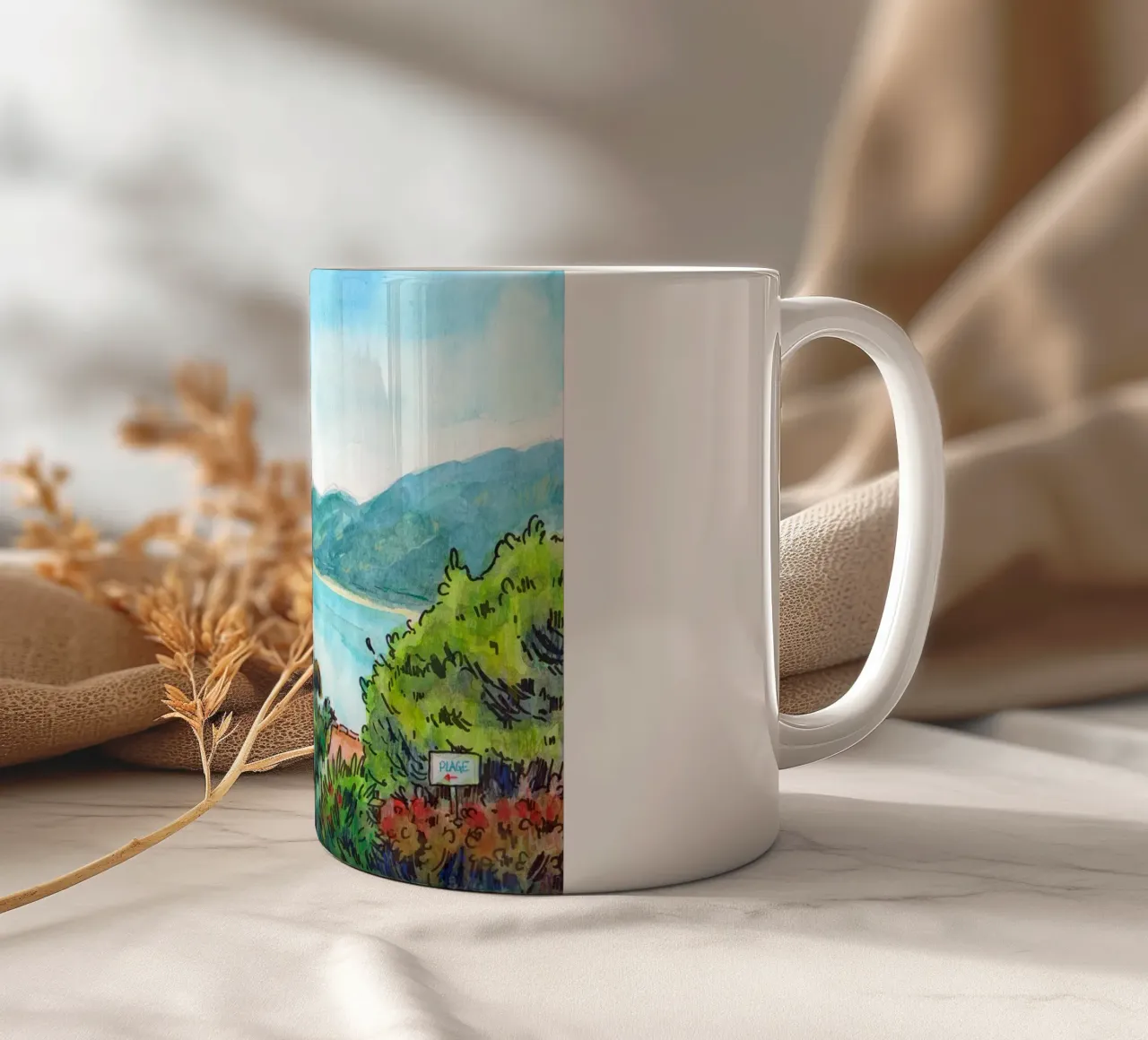 Baia in Corsica tazza in ceramica da C.WILL