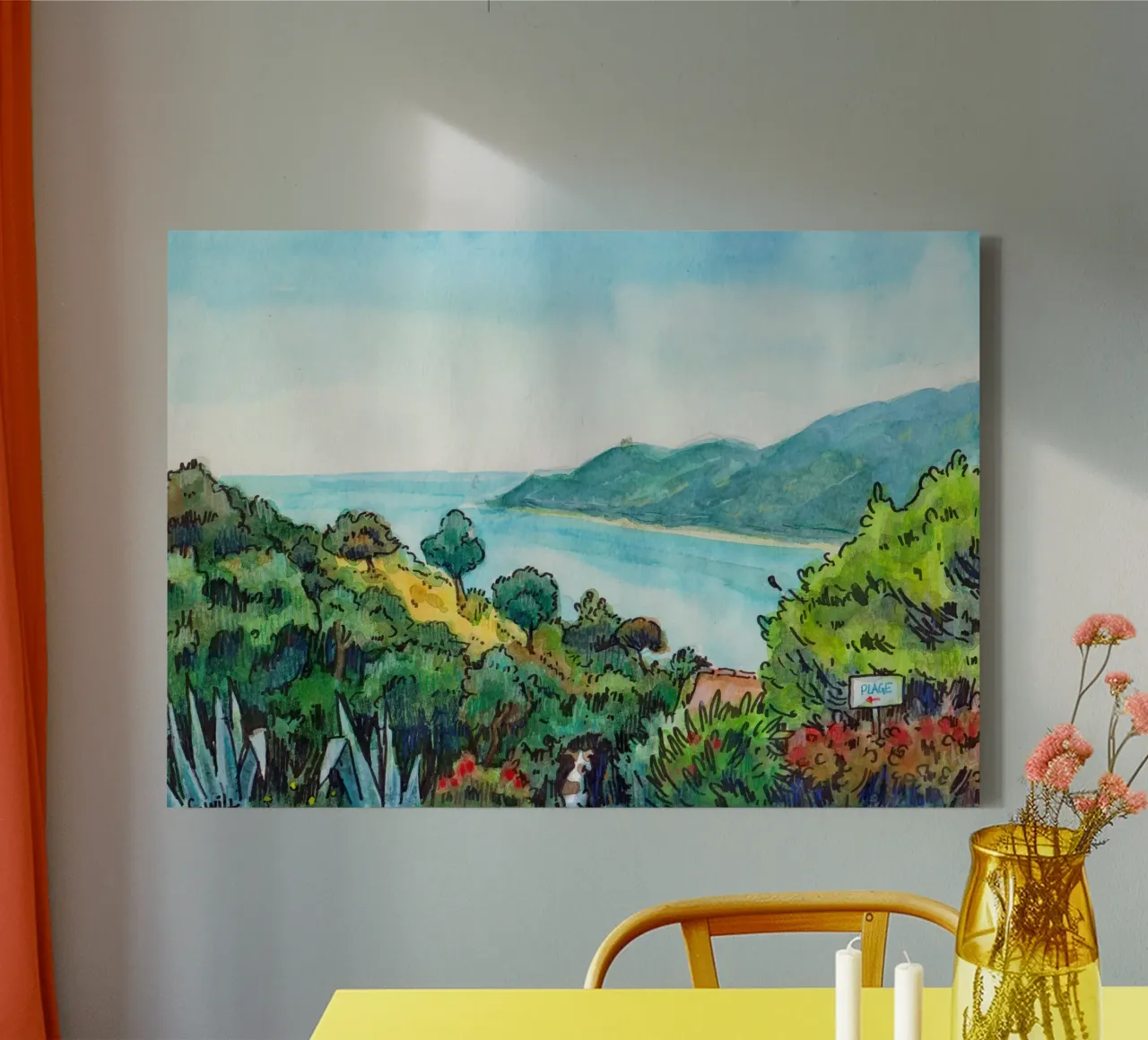 Bay in Corsica canvas by C.WILL