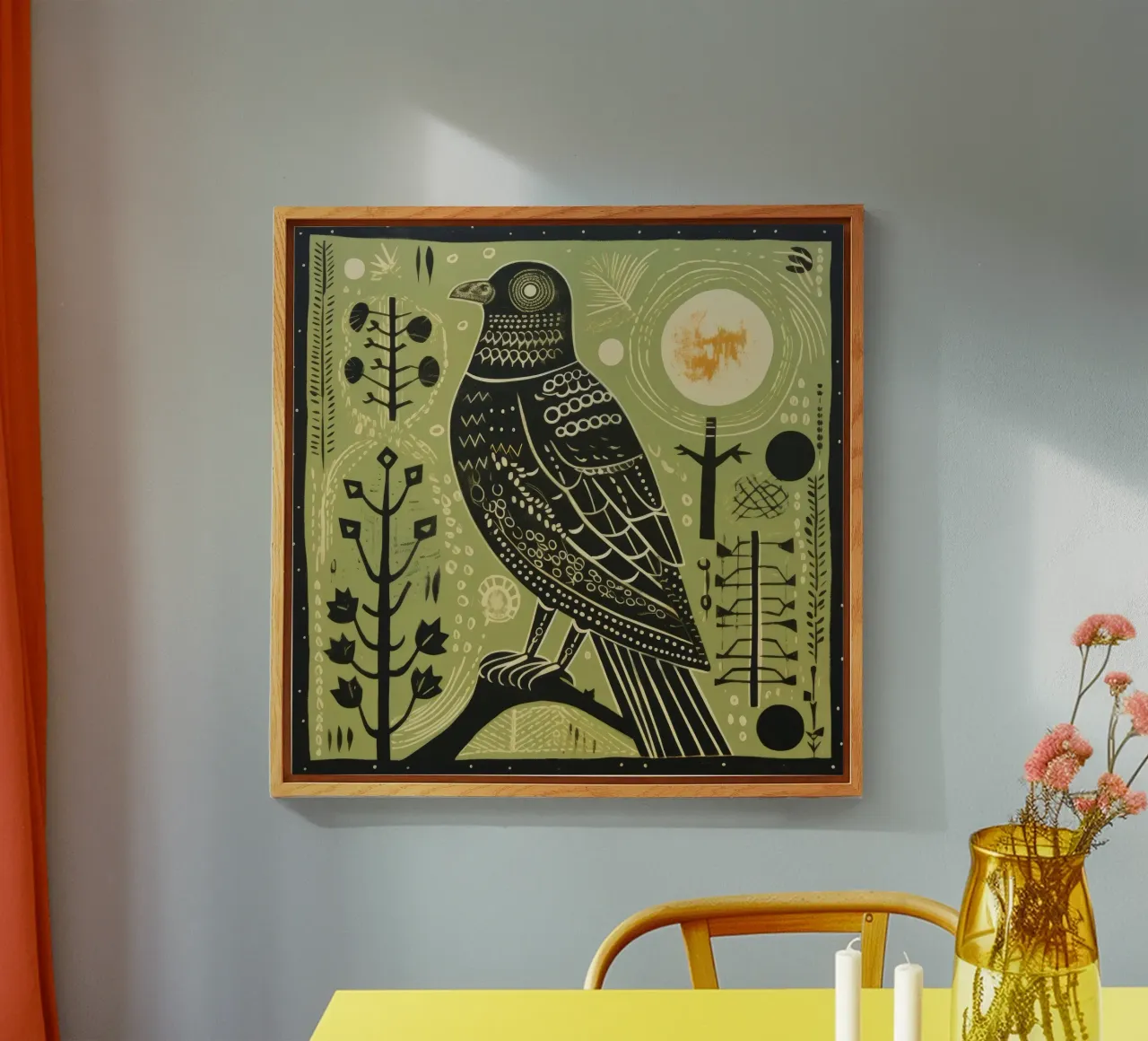 Falco verde plexiglass da Minimal Animal Art