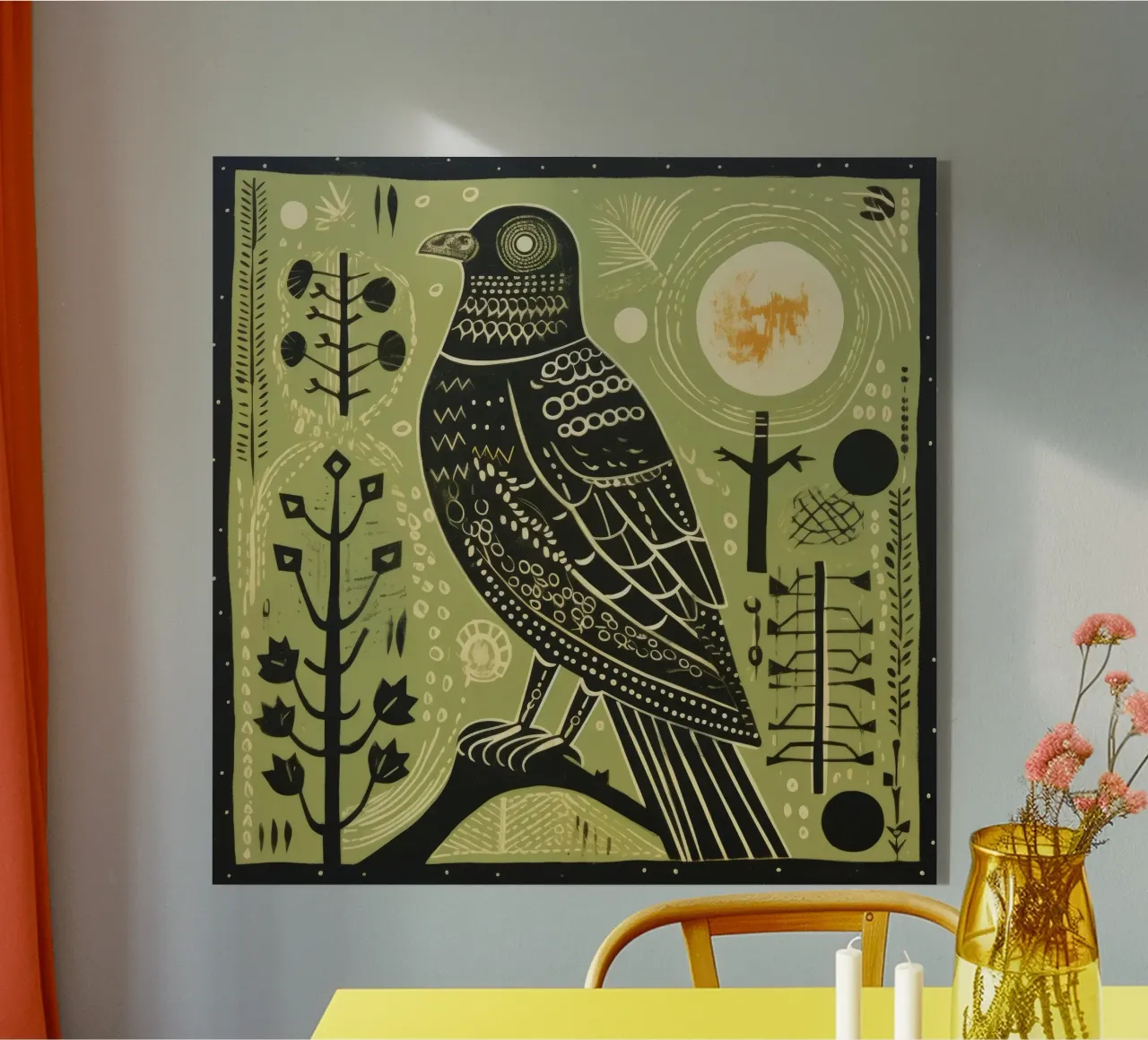 Falco verde plexiglass da Minimal Animal Art