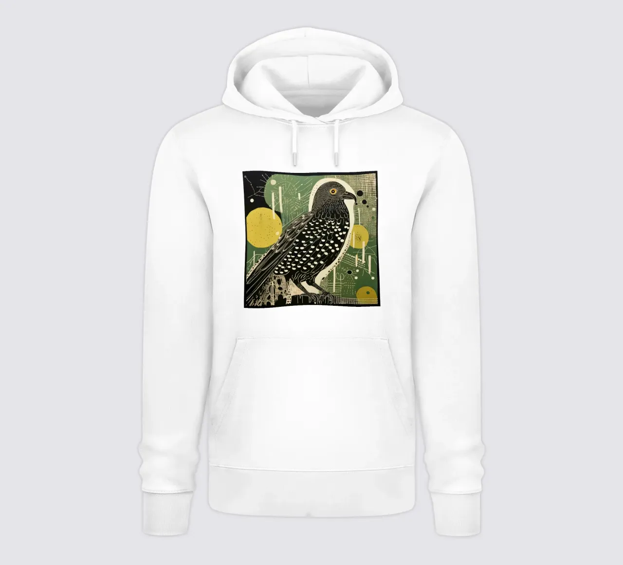 Falco verde felpa con cappuccio da Minimal Animal Art