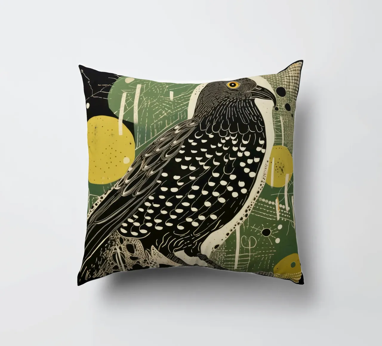 Falco Verde 2 cuscino da Minimal Animal Art