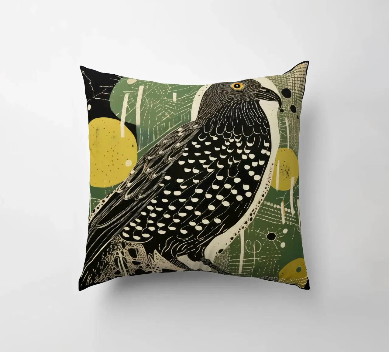 Falco Verde 2 cuscino da Minimal Animal Art