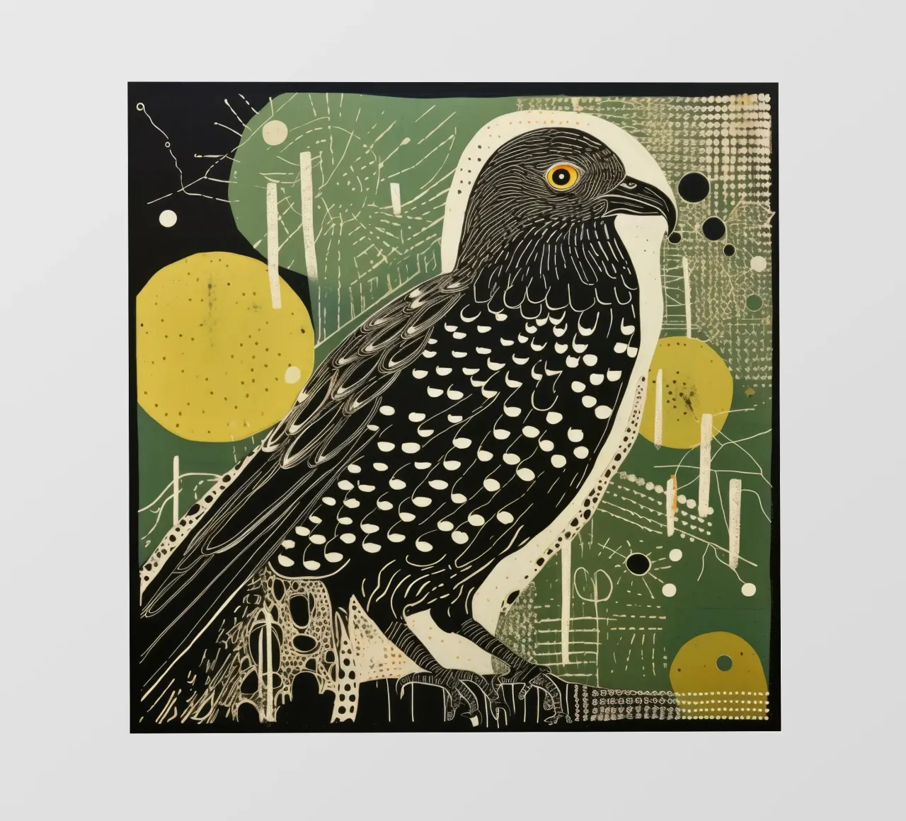 Falco Verde 2 telo in pvc da Minimal Animal Art