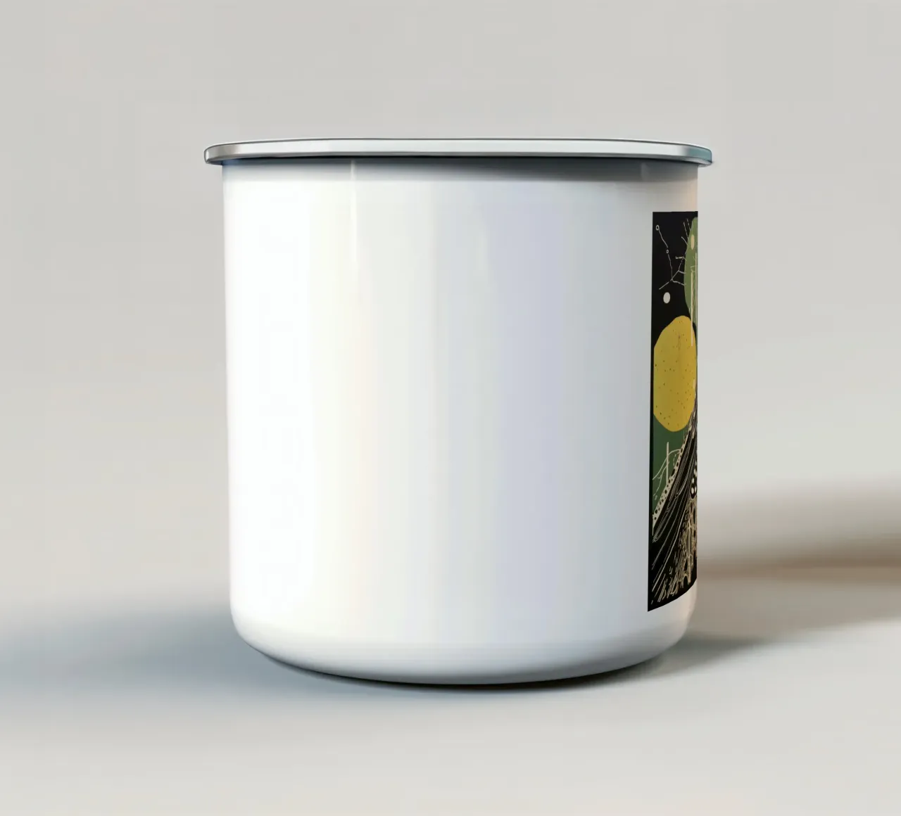 Falco Verde 2 tazza in smalto da Minimal Animal Art