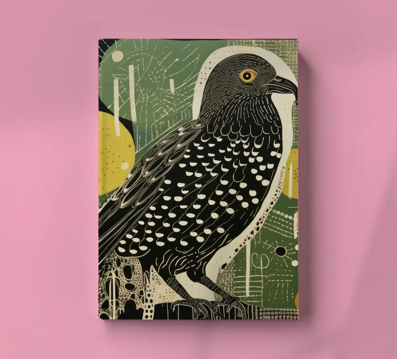 Faucon vert 2 carnet de notes de Minimal Animal Art