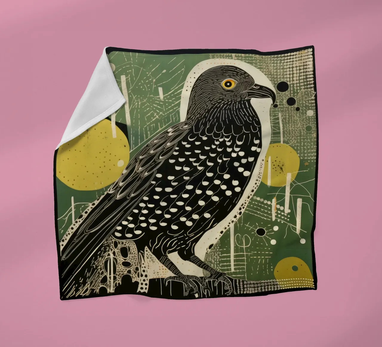 Falco Verde 2 coperta in pile da Minimal Animal Art