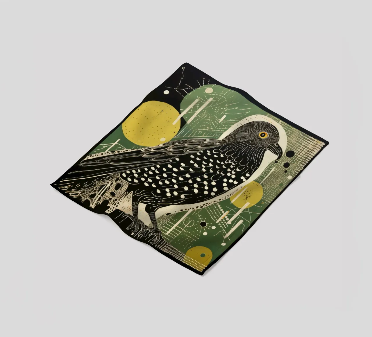 Falco Verde 2 coperta in pile da Minimal Animal Art
