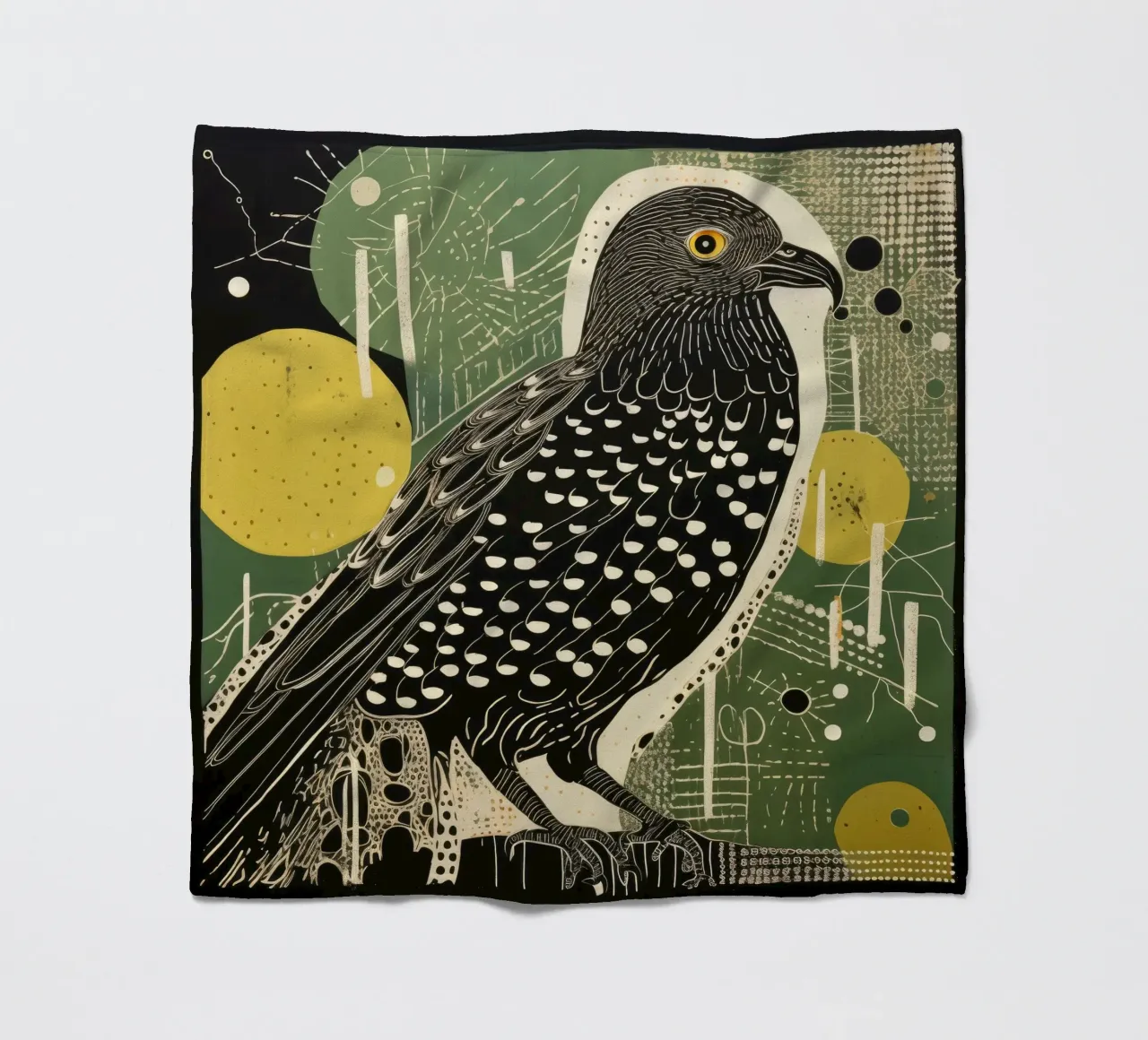 Falco Verde 2 coperta in pile da Minimal Animal Art