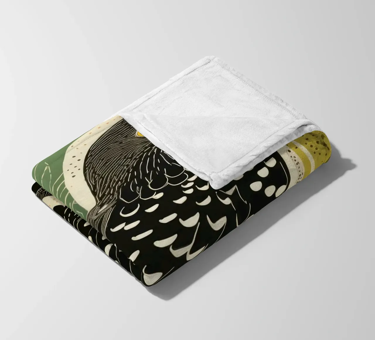 Falco Verde 2 coperta in pile da Minimal Animal Art