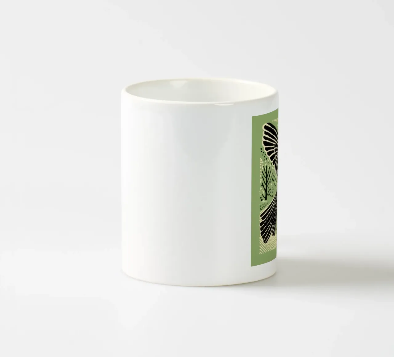 Falco Verde 3 tazza in ceramica da Minimal Animal Art