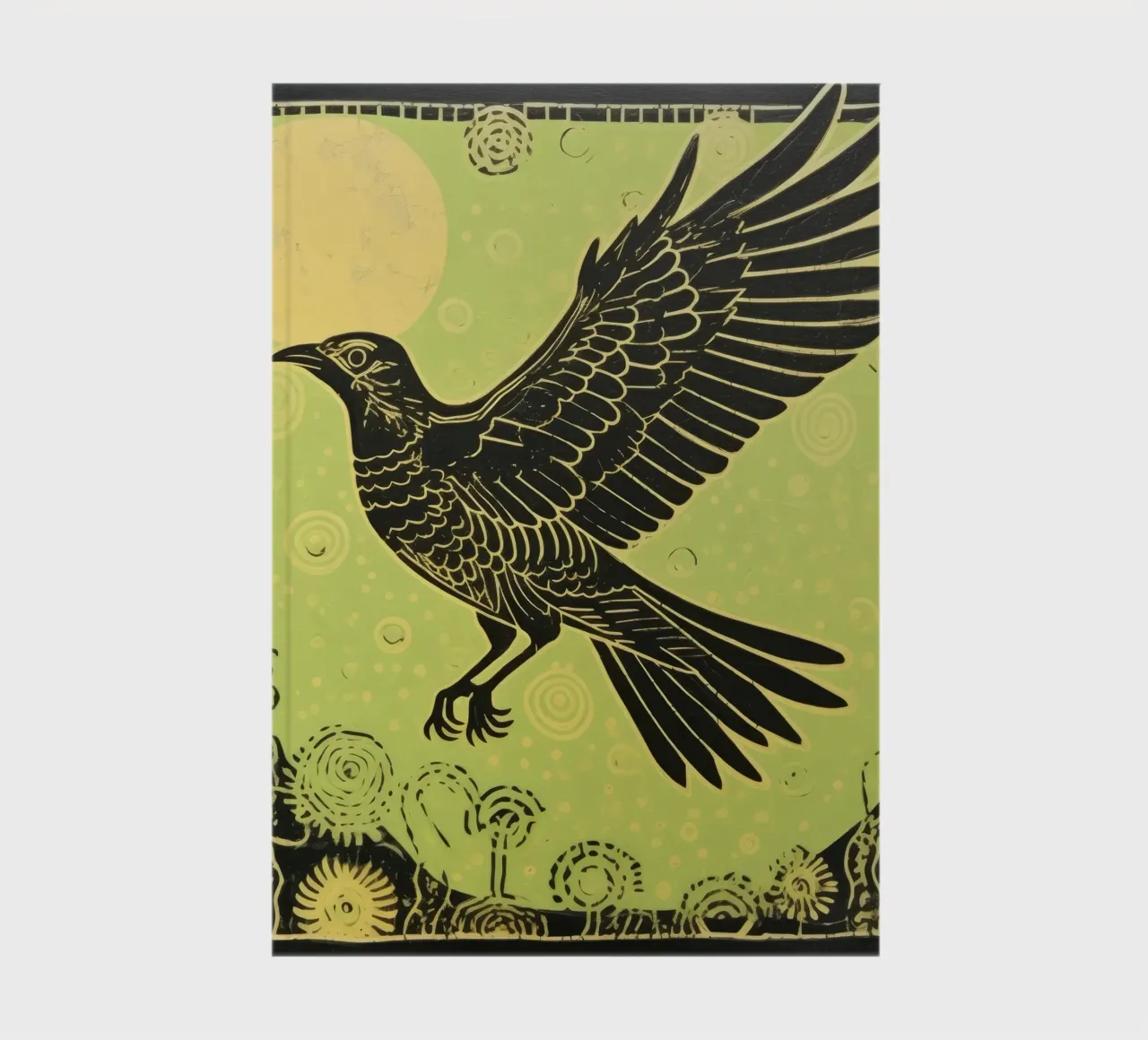 Green Hawk 4 notebook by Minimal Animal Art