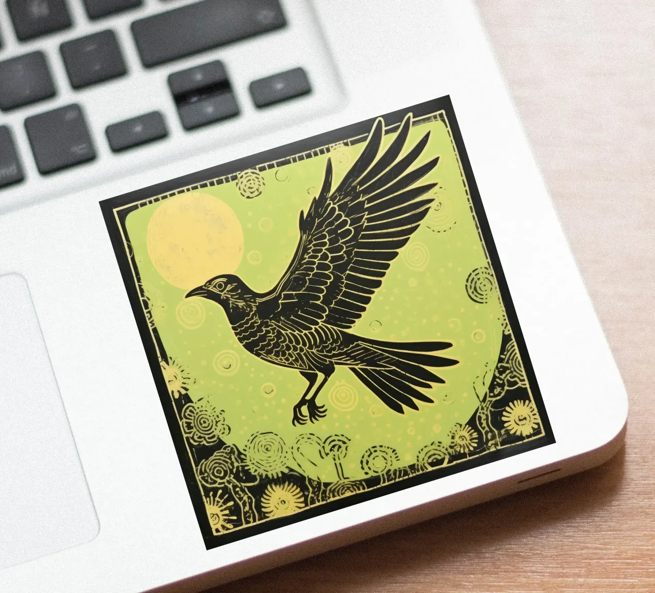Falco Verde 4 adesivo da Minimal Animal Art