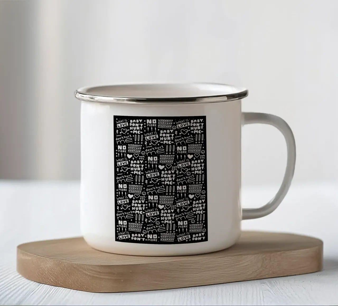 What Is Love enamel mug by Herzette
