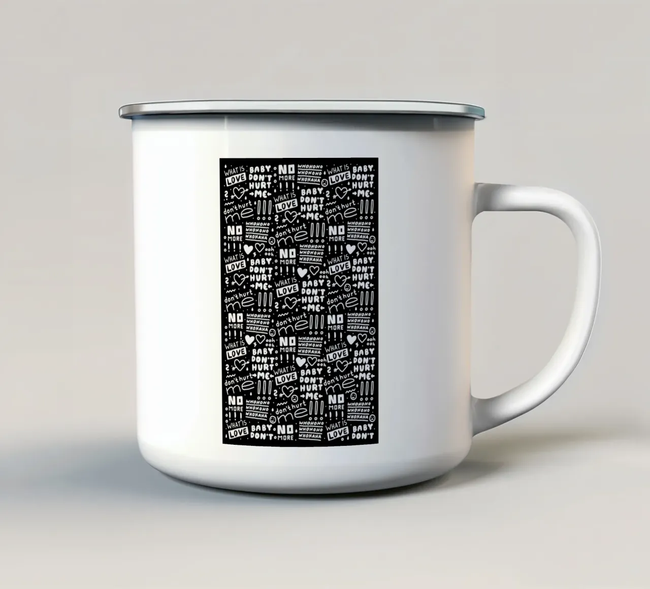 What Is Love enamel mug by Herzette