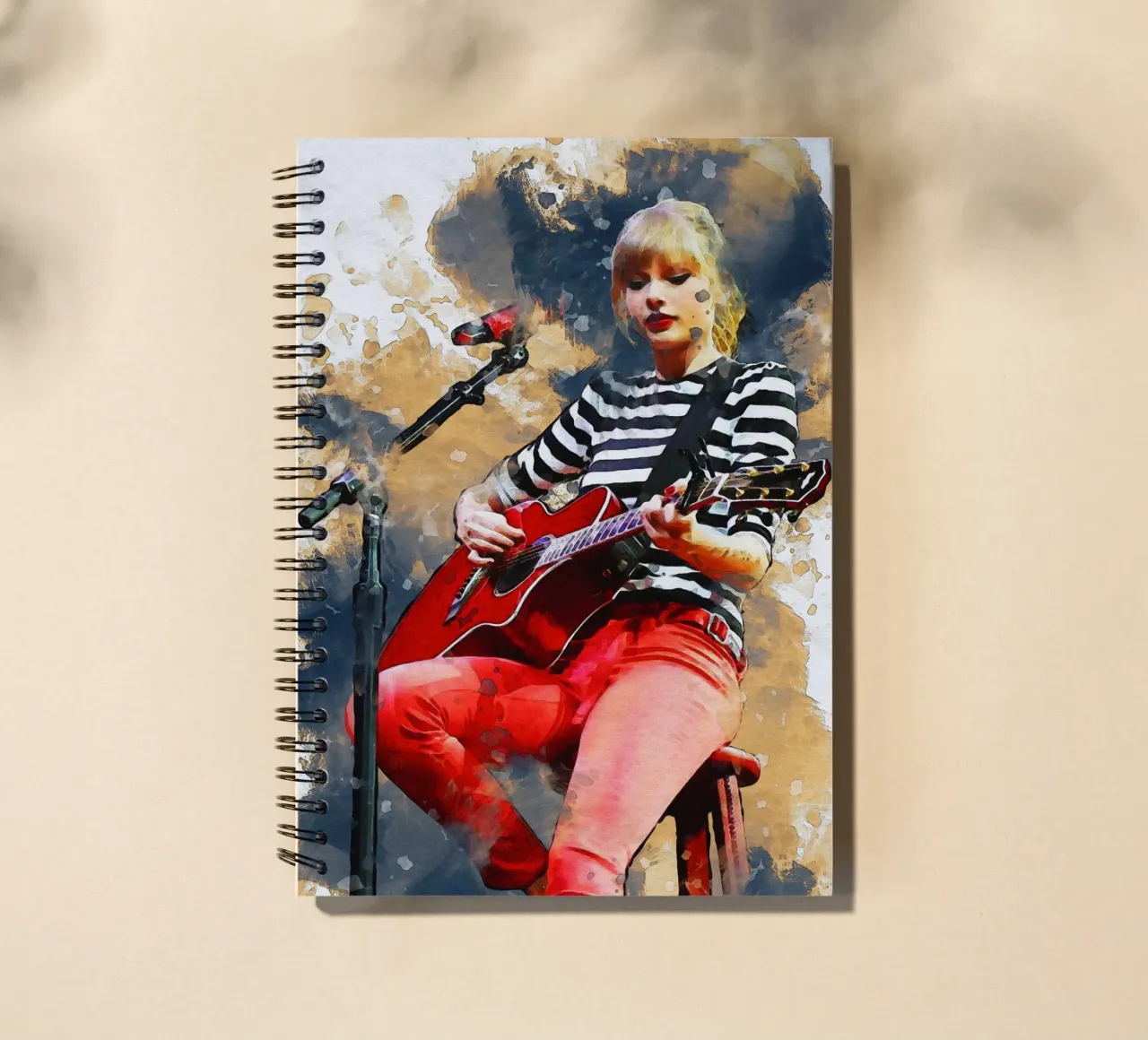 Smudge Of Taylor Swift spiral notebook by Gunawan Rb