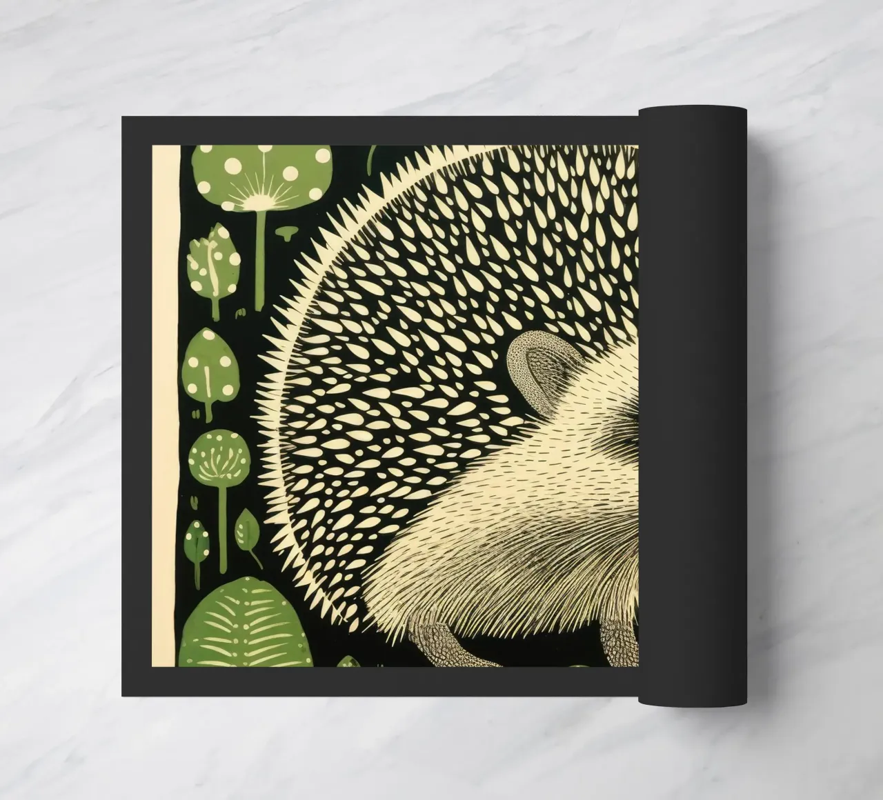 Riccio verde 1 zerbino da Minimal Animal Art