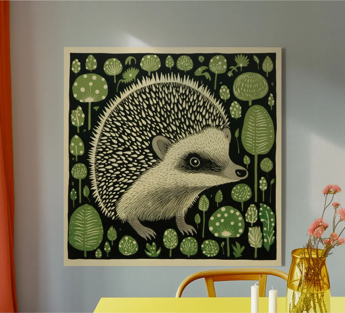 Riccio verde plexiglass da Minimal Animal Art